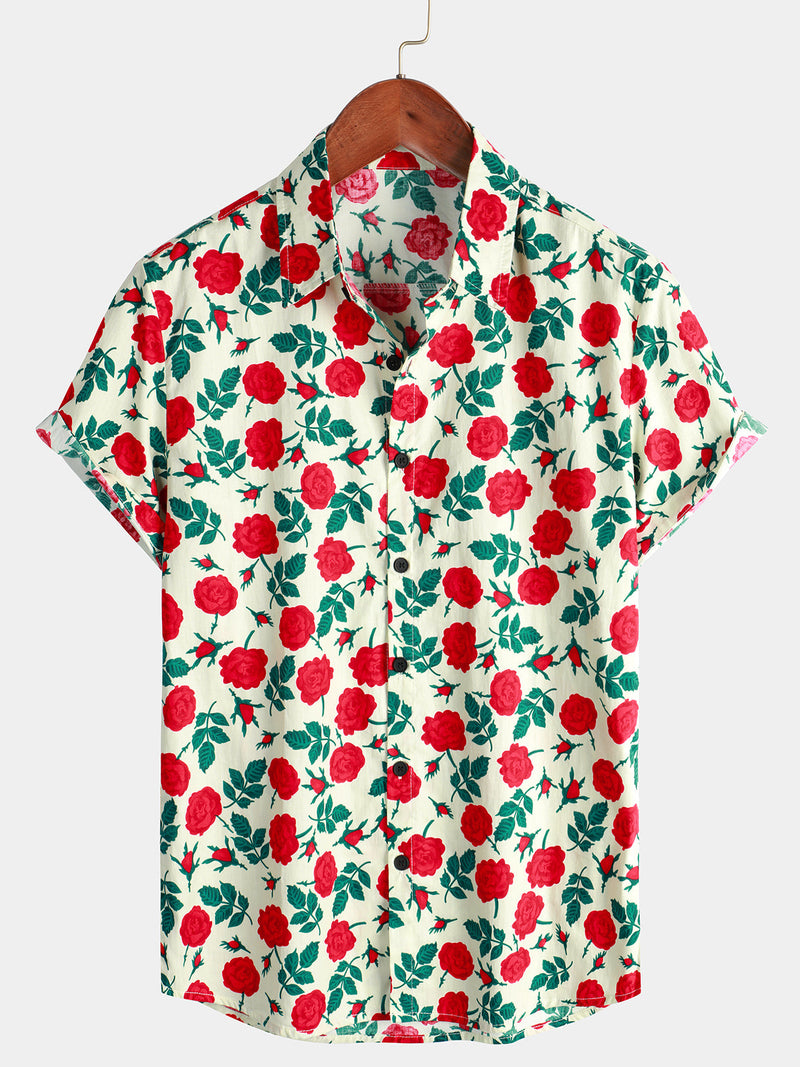 Bundle Of 3| Men's Floral Cotton Tropical Hawaiian Shirts