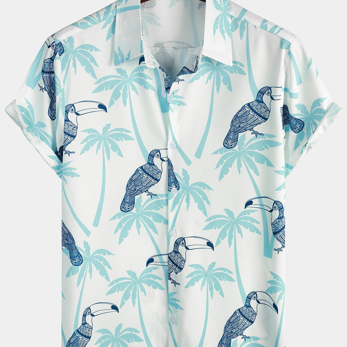 Men's Holiday Tropical Print Short Sleeve Shirts