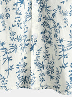 Bundle Of 2 | Men's Tropical Floral Plant Leaf Cotton Short Sleeve Aloha Resort Beach Shirts
