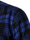Men's Casual Plaid Double Pocket Flannel Checkered Button Up Long Sleeve Shirt