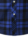 Men's Casual Plaid Double Pocket Flannel Checkered Button Up Long Sleeve Shirt