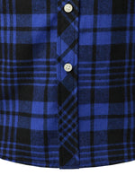 Men's Casual Plaid Double Pocket Flannel Checkered Button Up Long Sleeve Shirt