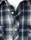 Men's Flannel Double Pocket Checkered Button Up Long Sleeve Casual Plaid Shirt