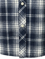 Men's Flannel Double Pocket Checkered Button Up Long Sleeve Casual Plaid Shirt