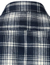 Men's Flannel Double Pocket Checkered Button Up Long Sleeve Casual Plaid Shirt
