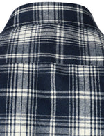 Men's Flannel Double Pocket Checkered Button Up Long Sleeve Casual Plaid Shirt