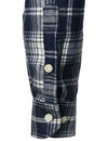 Men's Flannel Double Pocket Checkered Button Up Long Sleeve Casual Plaid Shirt