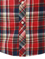 Men's Flannel Double Pocket Checkered Button Up Long Sleeve Casual Plaid Shirt
