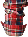 Men's Flannel Double Pocket Checkered Button Up Long Sleeve Casual Plaid Shirt