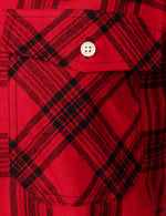 Men's Plaid Double Pocket Button Up Checkered Lapel Long Sleeve Fall Winter Shirt