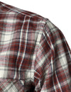 Men's Flannel Double Pocket Checkered Button Up Long Sleeve Casual Plaid Shirt