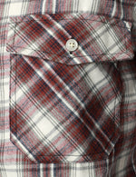 Men's Flannel Double Pocket Checkered Button Up Long Sleeve Casual Plaid Shirt