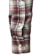 Men's Flannel Double Pocket Checkered Button Up Long Sleeve Casual Plaid Shirt