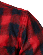 Men's Casual Plaid Double Pocket Flannel Checkered Button Up Long Sleeve Shirt
