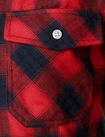 Men's Casual Plaid Double Pocket Flannel Checkered Button Up Long Sleeve Shirt