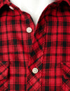 Men's Plaid Double Pocket Button Up Lapel Long Sleeve Flannel Shirt