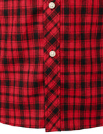Men's Plaid Double Pocket Button Up Lapel Long Sleeve Flannel Shirt