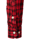 Men's Plaid Double Pocket Button Up Lapel Long Sleeve Flannel Shirt