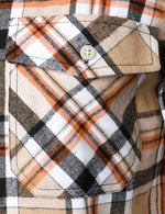 Men's Plaid Double Pocket Button Up Checkered Lapel Long Sleeve Fall Winter Shirt