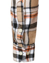 Men's Plaid Double Pocket Button Up Checkered Lapel Long Sleeve Fall Winter Shirt