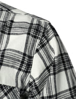 Men's Plaid Double Pocket Button Up Checkered Lapel Long Sleeve Fall Winter Shirt