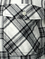 Men's Plaid Double Pocket Button Up Checkered Lapel Long Sleeve Fall Winter Shirt
