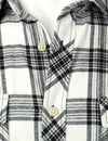 Men's Plaid Double Pocket Button Up Checkered Lapel Long Sleeve Fall Winter Shirt