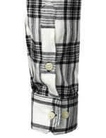 Men's Plaid Double Pocket Button Up Checkered Lapel Long Sleeve Fall Winter Shirt