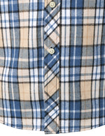 Men's Plaid Double Pocket Button Up Checkered Lapel Long Sleeve Fall Winter Shirt