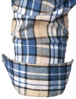 Men's Plaid Double Pocket Button Up Checkered Lapel Long Sleeve Fall Winter Shirt