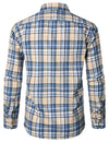 Men's Plaid Double Pocket Button Up Checkered Lapel Long Sleeve Fall Winter Shirt