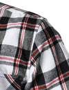 Men's Plaid Double Pocket Button Up Lapel Long Sleeve Flannel Shirt
