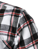Men's Plaid Double Pocket Button Up Lapel Long Sleeve Flannel Shirt