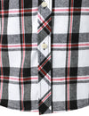 Men's Plaid Double Pocket Button Up Lapel Long Sleeve Flannel Shirt
