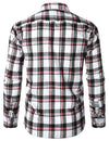 Men's Plaid Double Pocket Button Up Lapel Long Sleeve Flannel Shirt