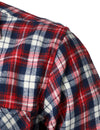 Men's Plaid Double Pocket Button Up Lapel Long Sleeve Flannel Shirt