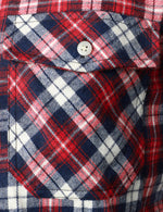 Men's Plaid Double Pocket Button Up Lapel Long Sleeve Flannel Shirt