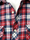 Men's Plaid Double Pocket Button Up Lapel Long Sleeve Flannel Shirt