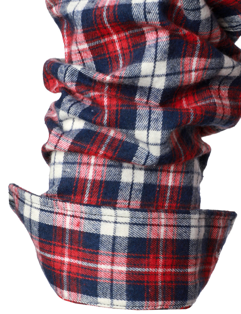 Men's Plaid Double Pocket Button Up Lapel Long Sleeve Flannel Shirt