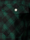 Men's Casual Plaid Double Pocket Flannel Checkered Button Up Long Sleeve Shirt