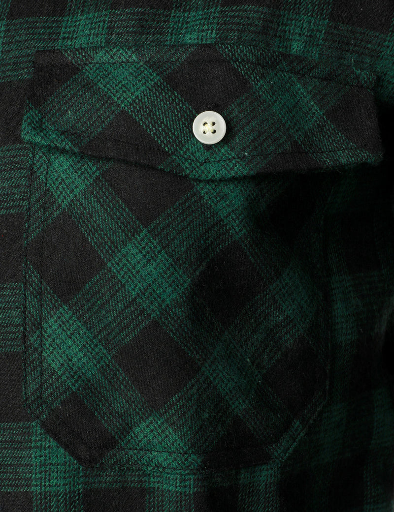 Men's Casual Plaid Double Pocket Flannel Checkered Button Up Long Sleeve Shirt