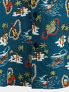 Men's Casual Hawaiian Cotton Print Short Sleeve Shirt