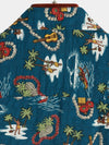 Men's Casual Hawaiian Cotton Print Short Sleeve Shirt