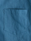 Men's Solid Color Linen Cotton Pocket Casual Button Short Sleeve Shirt