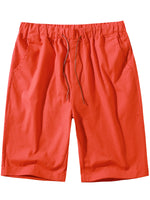 Men's Casual Solid Color Breathable Cotton Shorts