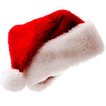Red Plush Xmas Party Holiday Christmas Hat For Adults Unisex