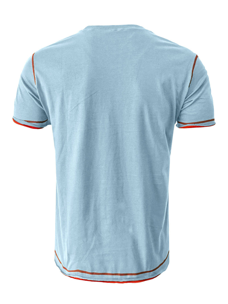 Men's Cotton Solid Color Round Neck Regular Fit Short Sleeve T-Shirt