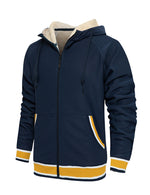 Men's Casual Long Sleeve Full-Zip Hoodie Fleece Sweatshirt