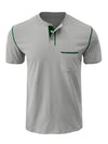 Men's Casual Summer Solid Color Pocket Short Sleeve T-Shirt