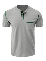 Men's Casual Summer Solid Color Pocket Short Sleeve T-Shirt